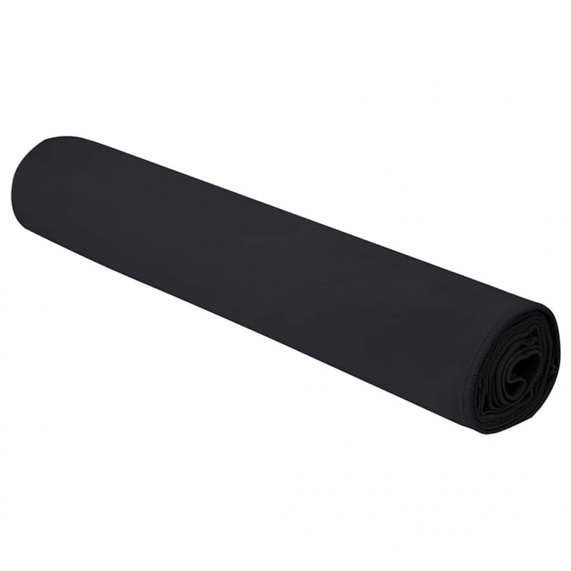 Ręczniki Sportowe 2 pcs Czarny 180 x 90 cm Poliester i poliamid