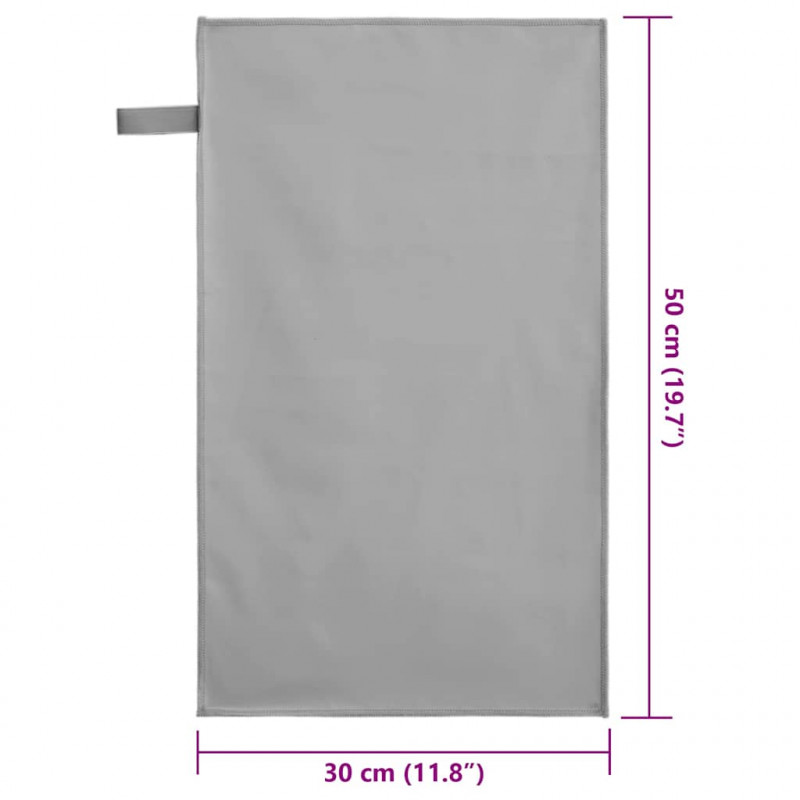 Ręczniki Sportowe 2 pcs ciemno szary 50 x 30 cm