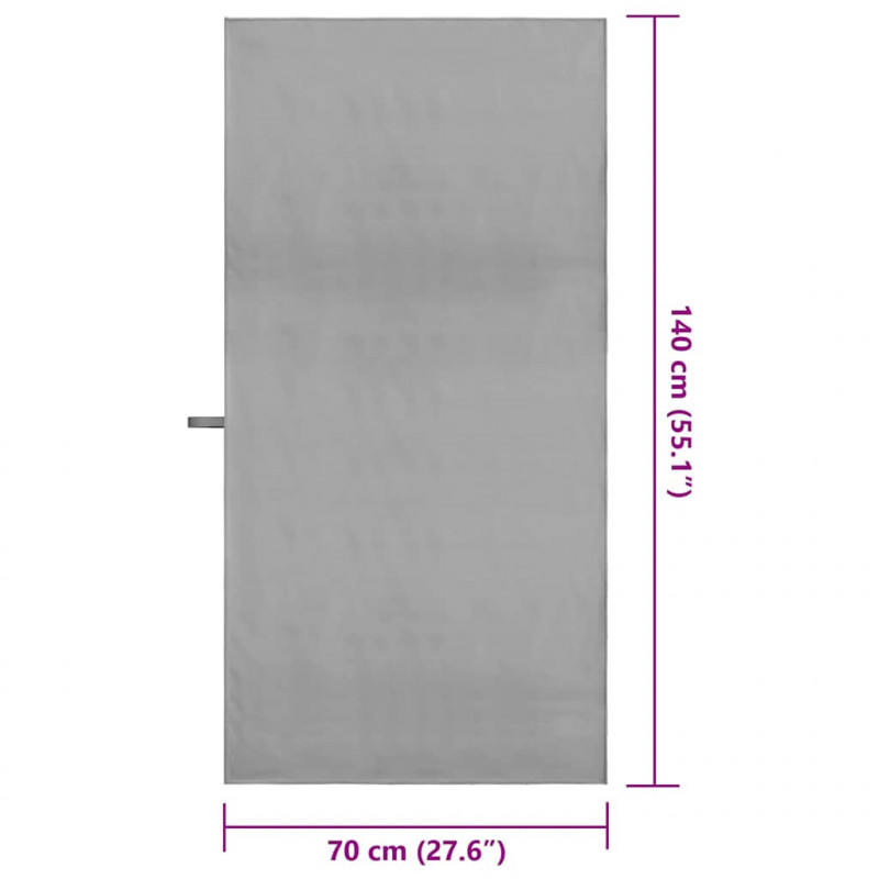 Ręczniki Sportowe 2 pcs ciemno szary 140 x 70 cm
