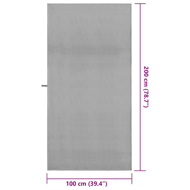 Ręczniki Sportowe 2 pcs ciemno szary 200 x 100 cm