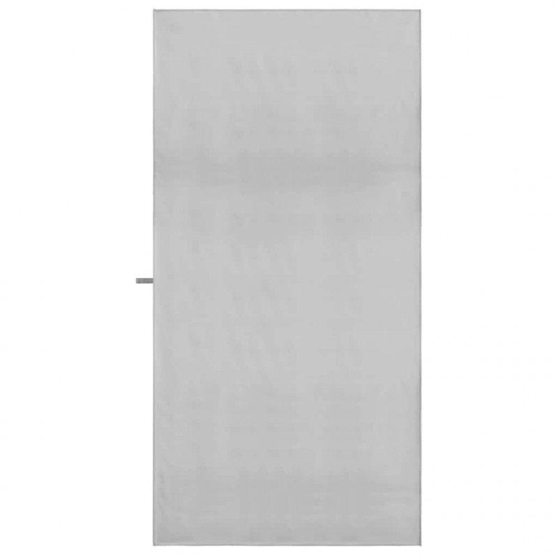 Ręczniki Sportowe 2 pcs Szary 180 x 90 cm Poliester i poliamid