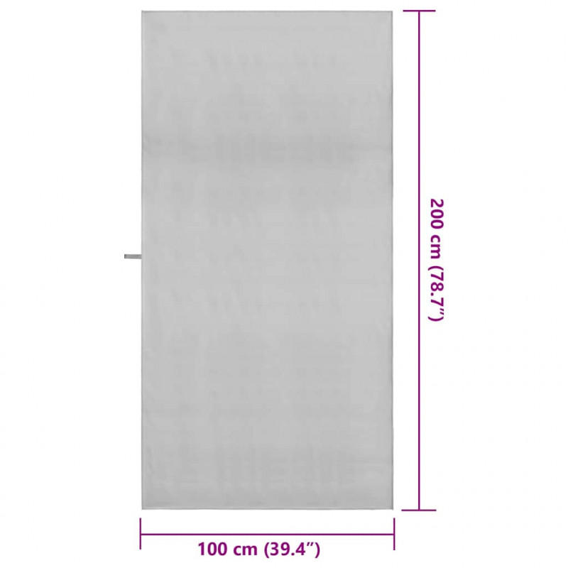 Ręczniki Sportowe 2 pcs Szary 200 x 100 cm Poliester i poliamid