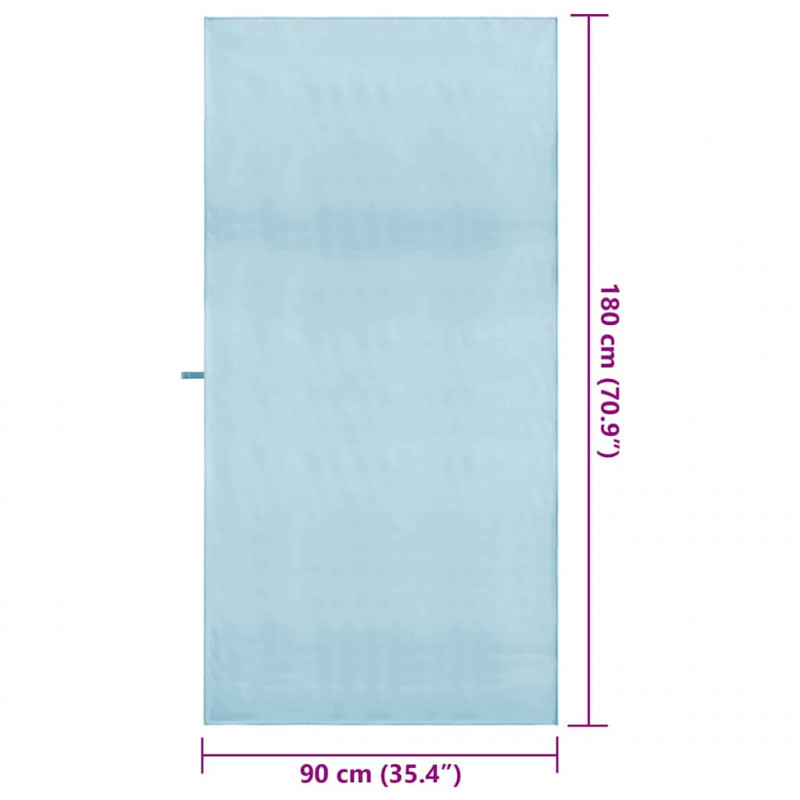 Ręczniki Sportowe 2 pcs Niebieski 180 x 90 cm