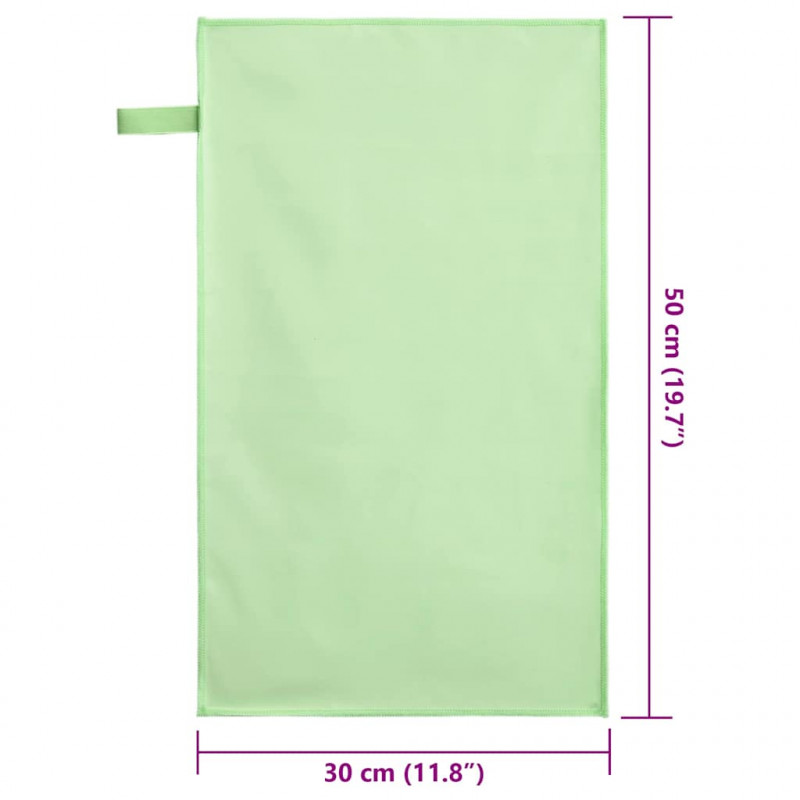 Ręczniki Sportowe 2 pcs Zielony 50 x 30 cm Poliester i poliamid