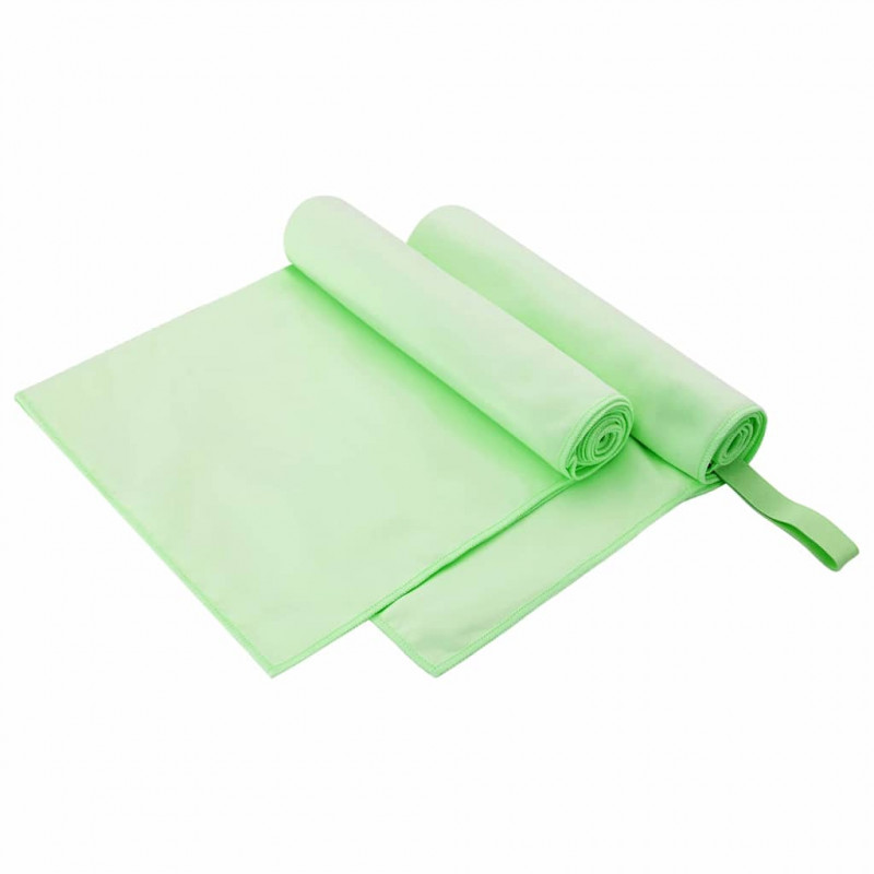 Ręczniki Sportowe 2 pcs Zielony 100 x 50 cm