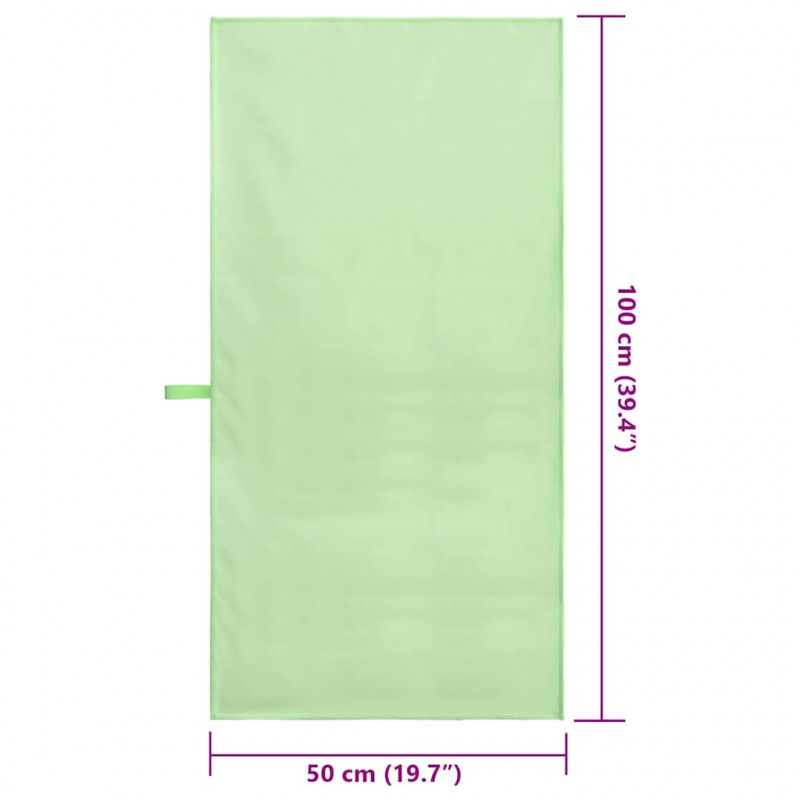 Ręczniki Sportowe 2 pcs Zielony 100 x 50 cm
