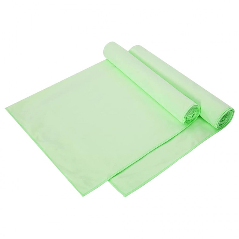 Ręczniki Sportowe 2 pcs Zielony 140 x 70 cm
