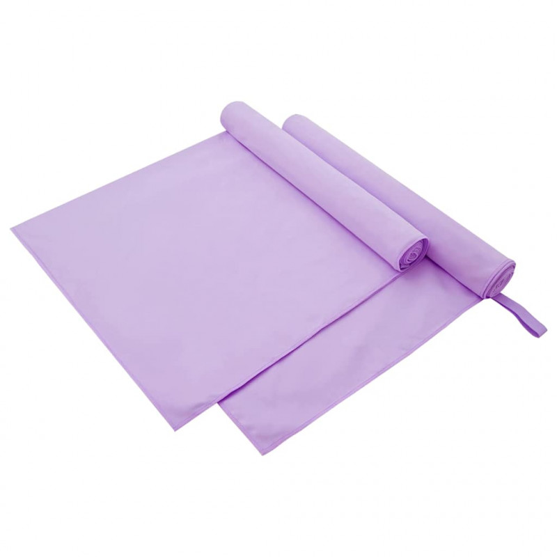 Ręczniki Sportowe 2 pcs Fioletowy 180 x 90 cm