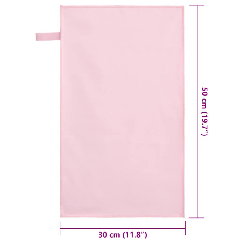 Ręczniki Sportowe 2 pcs Różowy 50 x 30 cm Poliester i poliamid