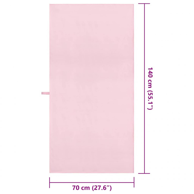Ręczniki Sportowe 2 pcs Różowy 140 x 70 cm Poliester i poliamid