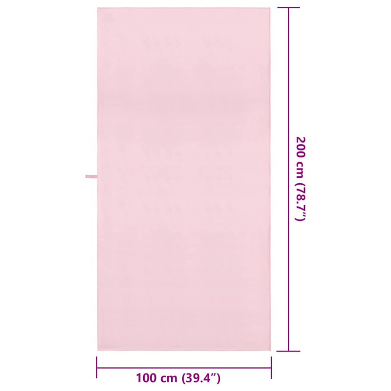 Ręczniki Sportowe 2 pcs Różowy 200 x 100 cm