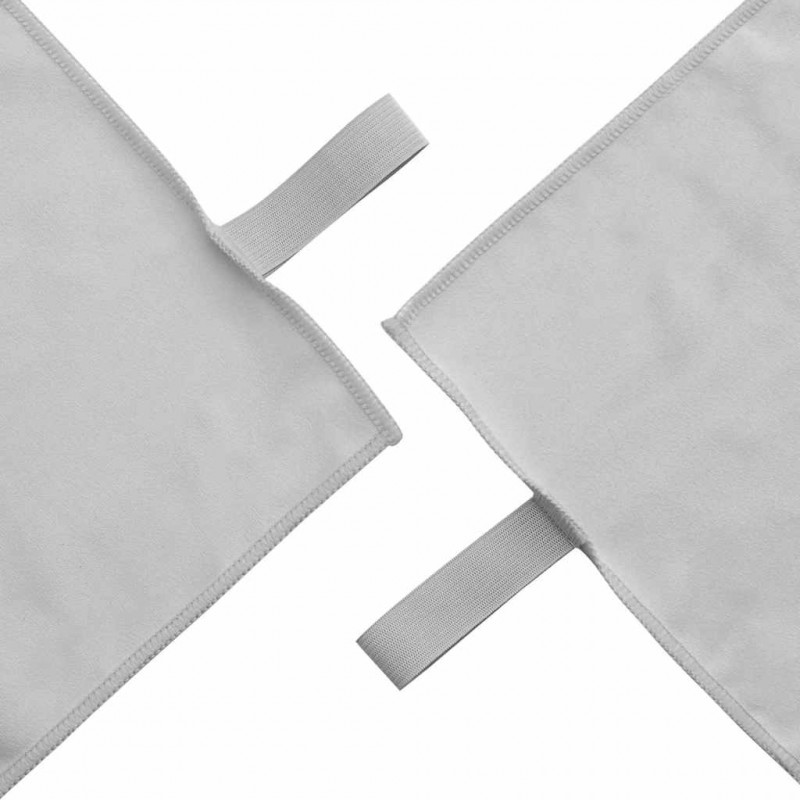 Zestaw Ręczników Sportowych 2 pcs Szary tkanina