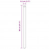 Słupek ogrodzeniowy. 2 pcs Zielony 80 cm