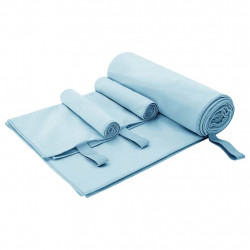 Zestaw Ręczników Sportowych 3 pcs Niebieski