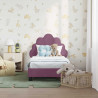 Stelaż łóżka dla malucha z oparciem Fioletowy 70 x 140 cm