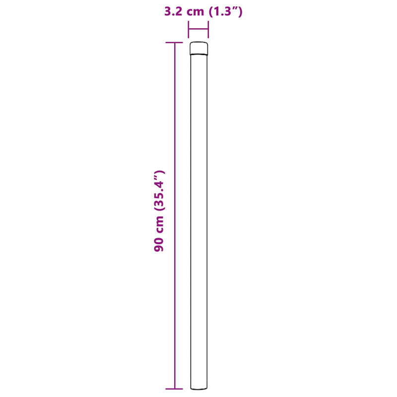 Słupek ogrodzeniowy. 12 pcs Zielony 90 cm