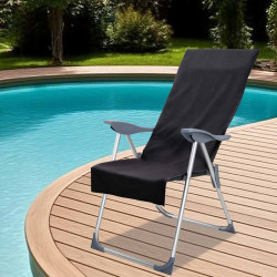 Ręczniki do Krzeseł na Zewnątrz 2 pcs Czarny 130 x 60 cm