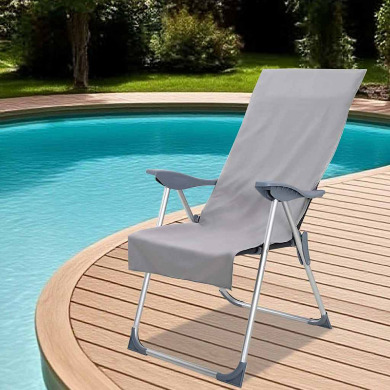 Ręczniki do Krzeseł na Zewnątrz 2 pcs ciemno szary 130 x 60 cm
