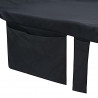 Ręczniki na leżak 2 pcs Czarny 210 x 75 cm Poliester i poliamid