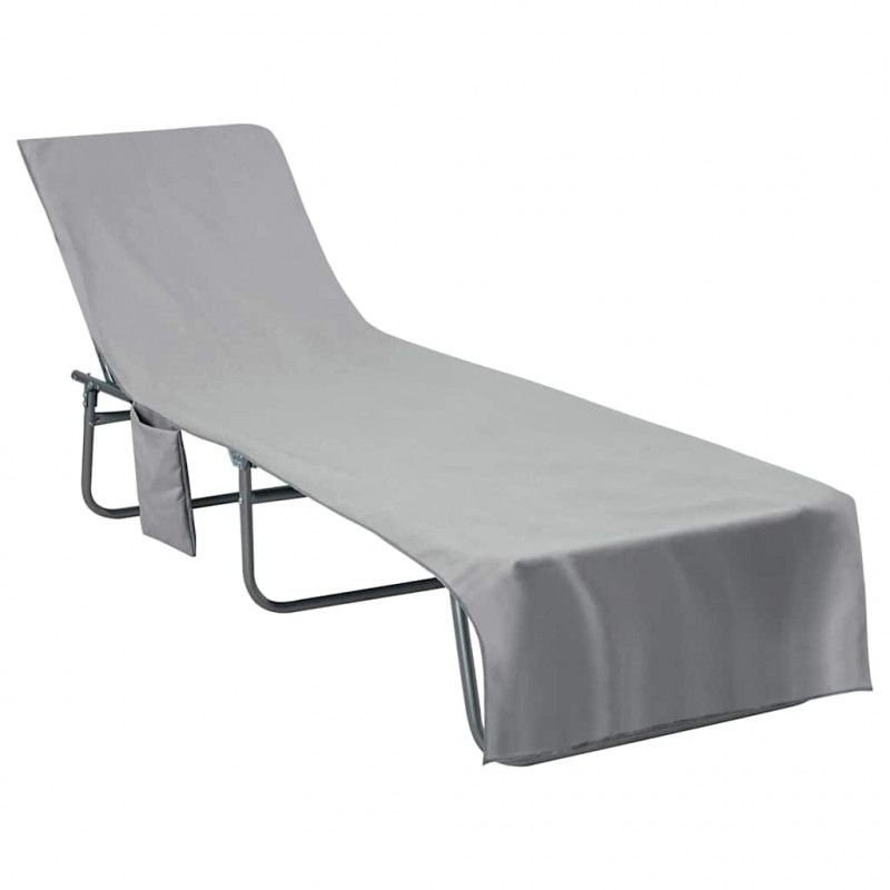 Ręczniki na leżak 2 pcs ciemno szary 210 x 75 cm
