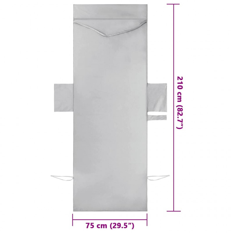 Ręczniki na leżak 2 pcs Szary 210 x 75 cm Poliester i poliamid