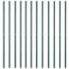 Słupek ogrodzeniowy. 12 pcs Zielony Stal Malowana Proszkowo