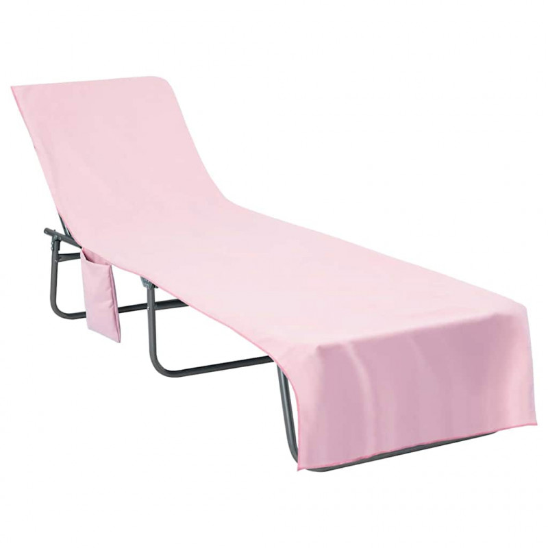 Ręczniki na leżak 2 pcs Różowy 210 x 75 cm Poliester i poliamid