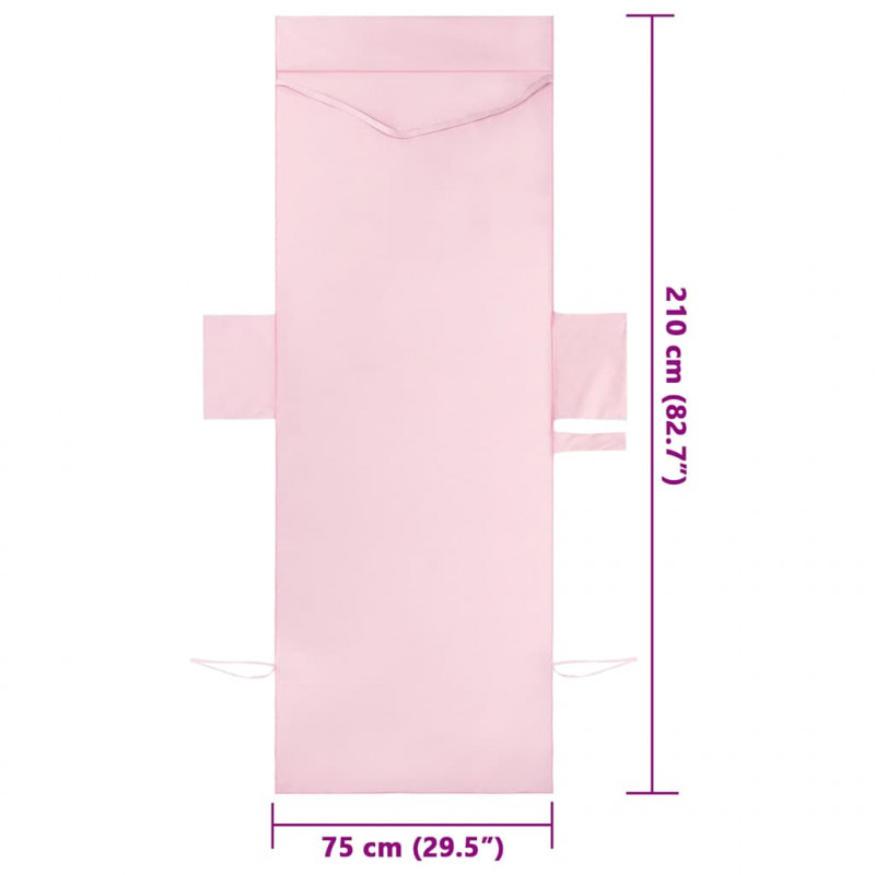 Ręczniki na leżak 2 pcs Różowy 210 x 75 cm Poliester i poliamid