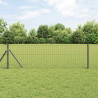 Słupek ogrodzeniowy. 12 pcs Szary 70 cm Stal Malowana Proszkowo