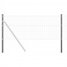 Słupek ogrodzeniowy. 2 pcs Szary 80 cm Stal Malowana Proszkowo