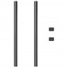 Słupek ogrodzeniowy. 2 pcs Szary 80 cm Stal Malowana Proszkowo