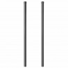 Słupek ogrodzeniowy. 2 pcs Szary 110 cm Stal Malowana Proszkowo