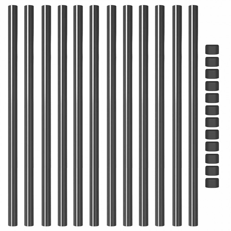 Słupek ogrodzeniowy. 12 pcs Szary 110 cm