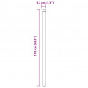 Słupek ogrodzeniowy. 12 pcs Szary 110 cm