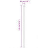 Słupek ogrodzeniowy. 12 pcs Szary 120 cm
