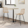 Krzesło barowe 2 pcs Naturalny 44,5 x 54,5 x 97,5 cm