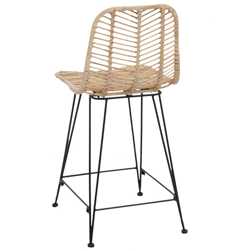 Krzesło barowe 2 pcs Naturalny 44,5 x 54,5 x 97,5 cm