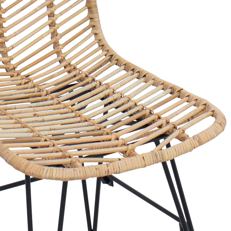 Krzesło barowe 2 pcs Naturalny 44,5 x 54,5 x 97,5 cm