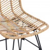 Krzesło barowe 2 pcs Naturalny 44,5 x 54,5 x 97,5 cm