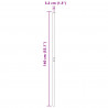 Słupek ogrodzeniowy. 2 pcs Szary Stal Malowana Proszkowo