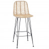 Krzesło barowe 2 pcs Naturalny 44,5 x 53 x 111 cm