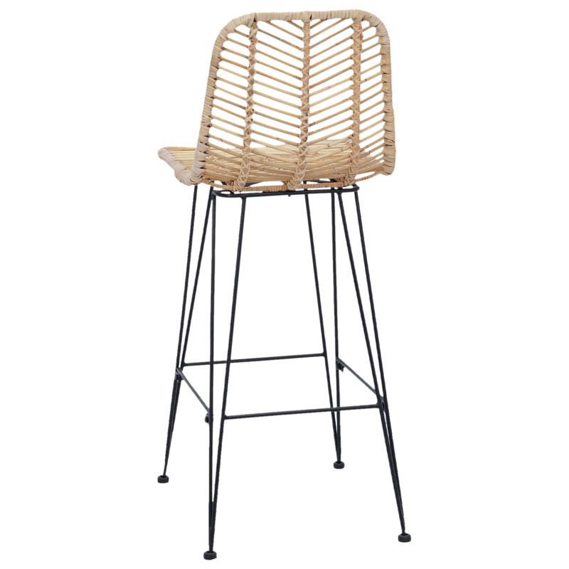 Krzesło barowe 2 pcs Naturalny 44,5 x 53 x 111 cm