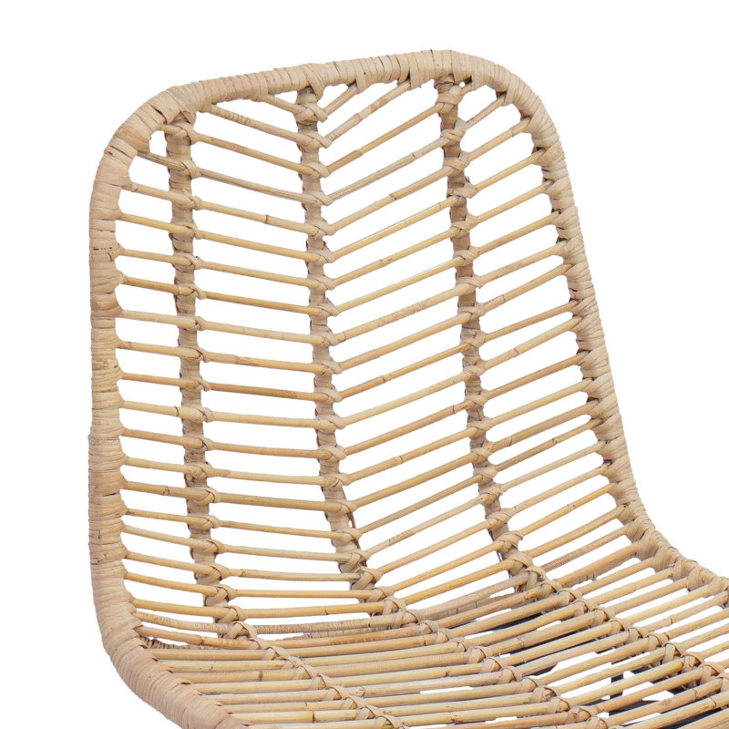Krzesło barowe 2 pcs Naturalny 44,5 x 53 x 111 cm