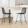 Krzesło barowe 2 pcs Czarny 44,5 x 54,5 x 97,5 cm