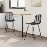 Krzesło barowe 2 pcs Czarny 44,5 x 54,5 x 97,5 cm