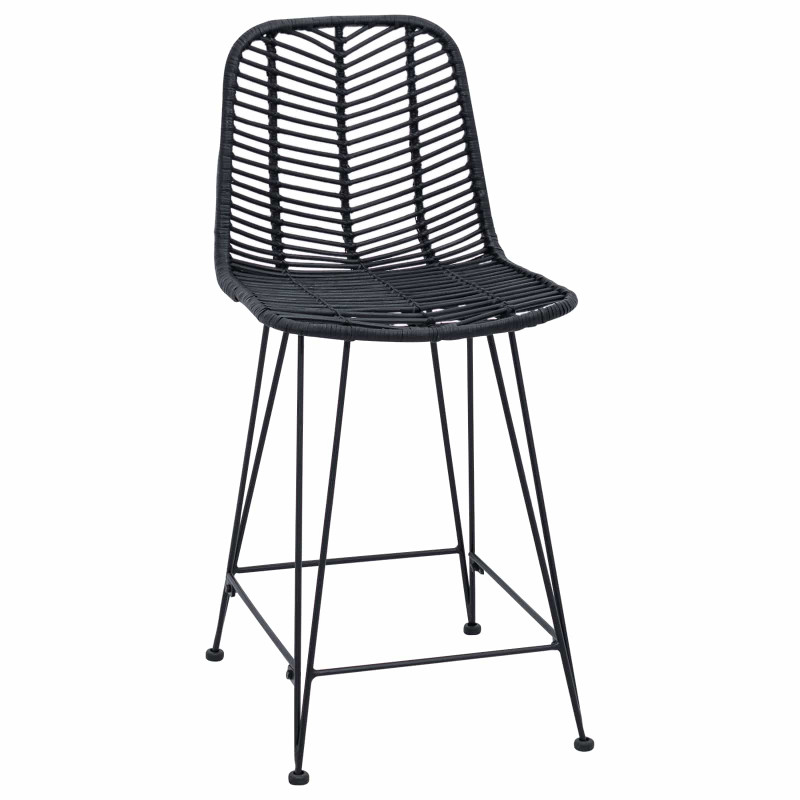 Krzesło barowe 2 pcs Czarny 44,5 x 54,5 x 97,5 cm