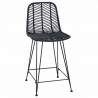 Krzesło barowe 2 pcs Czarny 44,5 x 54,5 x 97,5 cm