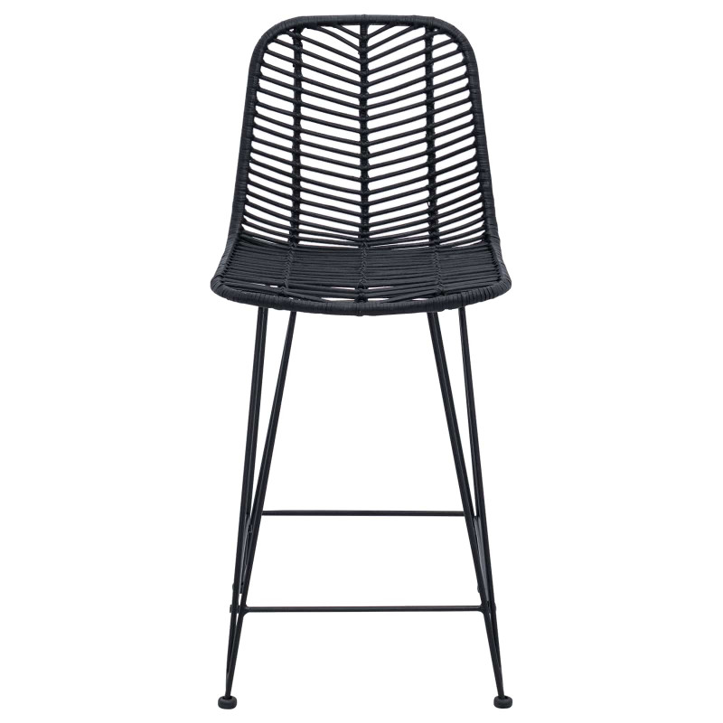 Krzesło barowe 2 pcs Czarny 44,5 x 54,5 x 97,5 cm