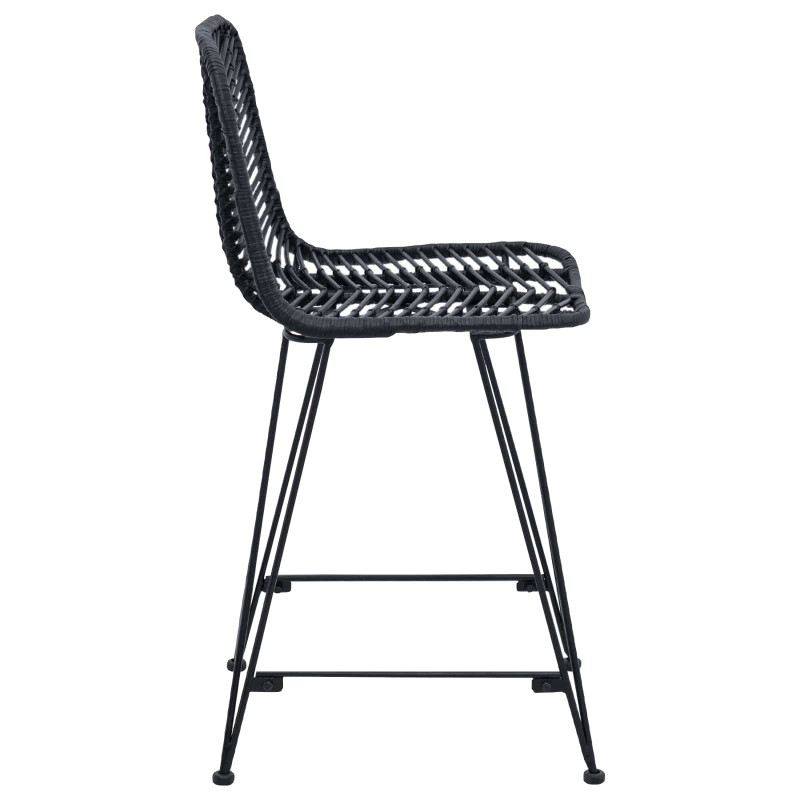 Krzesło barowe 2 pcs Czarny 44,5 x 54,5 x 97,5 cm