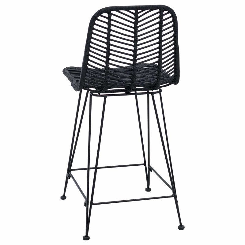 Krzesło barowe 2 pcs Czarny 44,5 x 54,5 x 97,5 cm